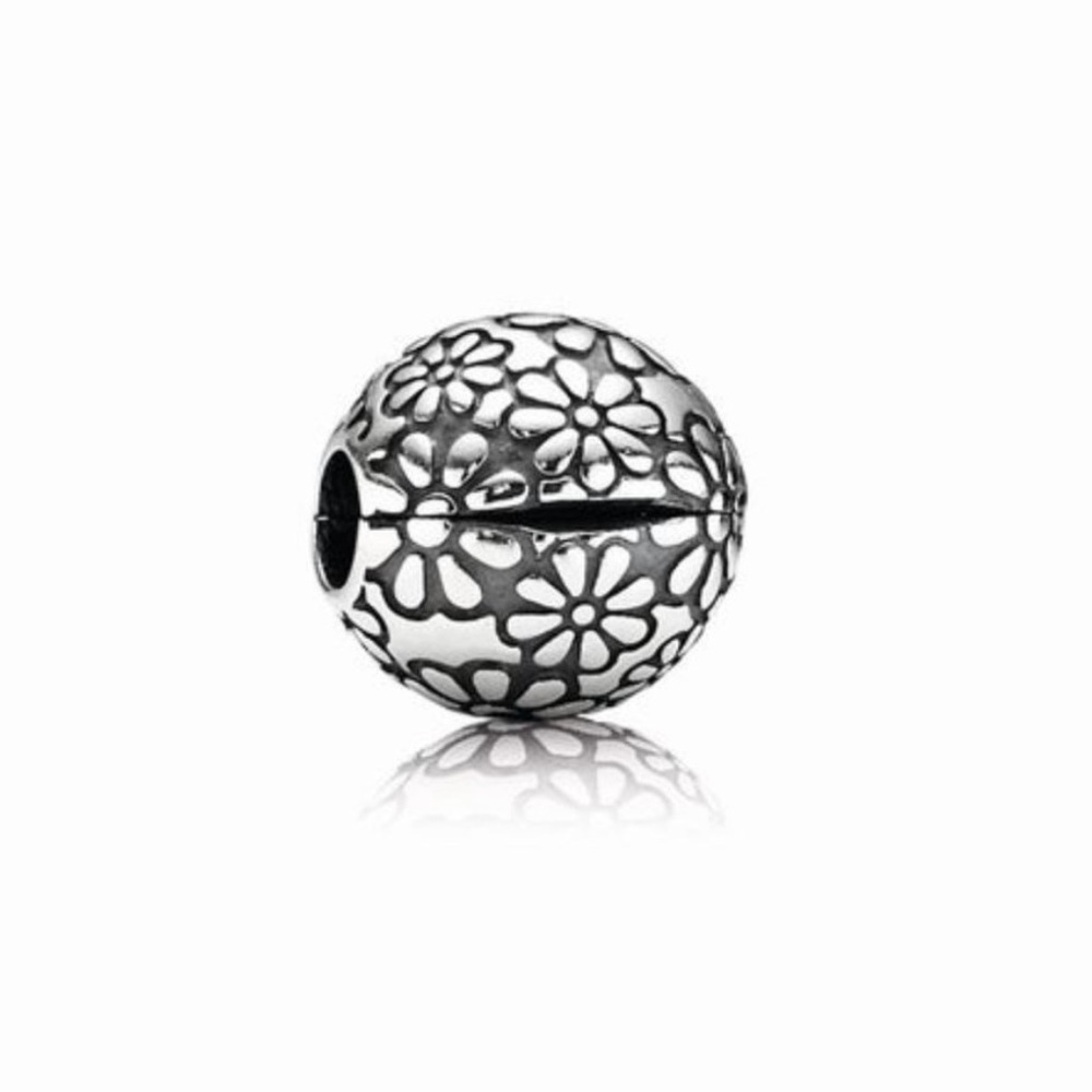 Authentic Pandora Daisy Silver Clip charm